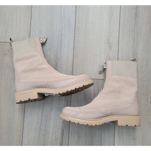 Sam Edelman Leone Lug Sole Chelsea Boot Sesame Tan Zip Up Boots Women Sz 10 M - Picture 10 of 13